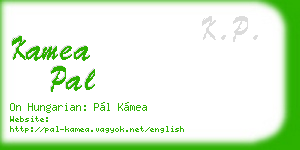 kamea pal business card